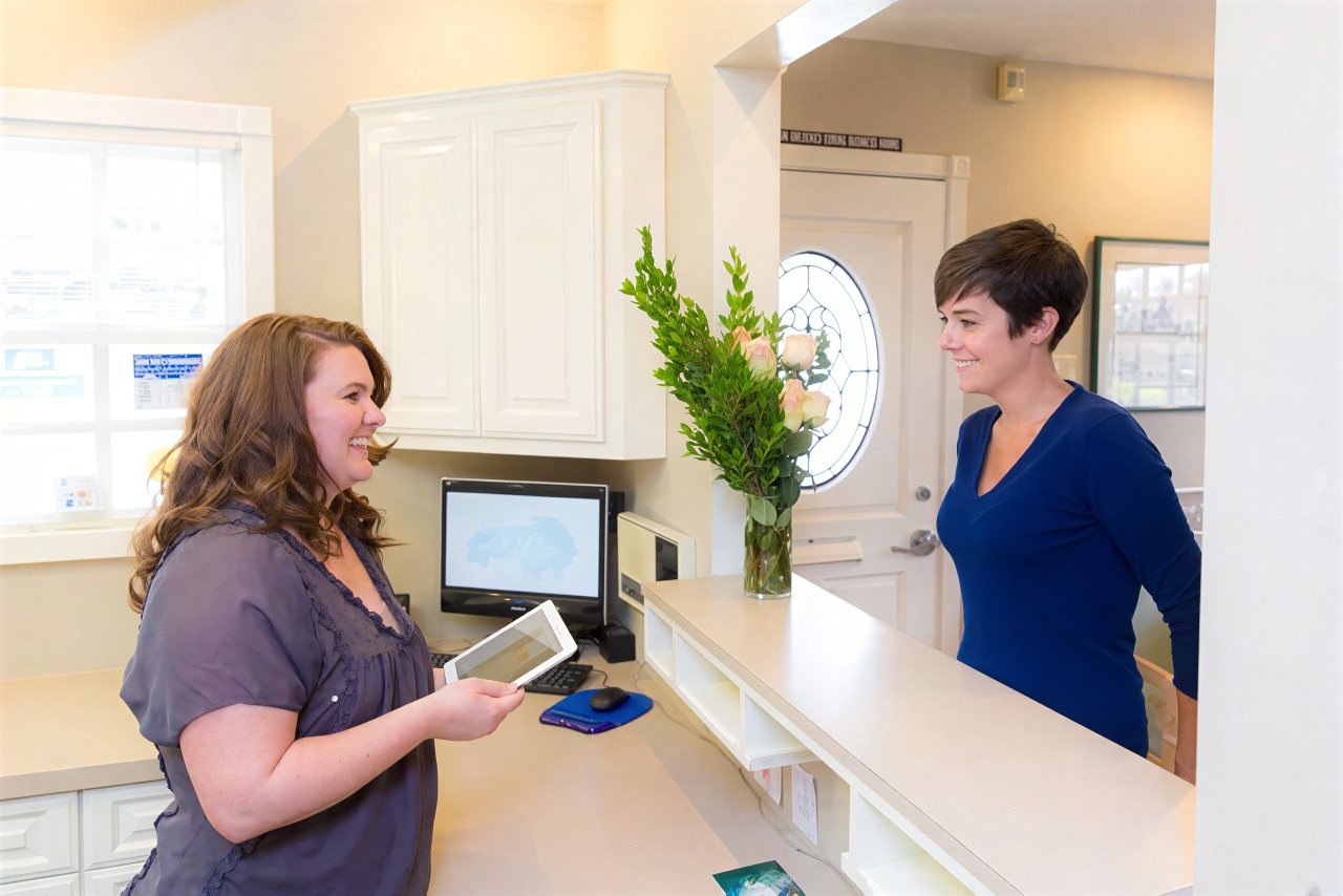 The welcoming front desk at La Mesa Dental Artistry
